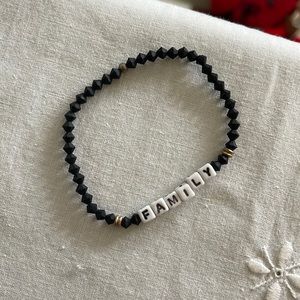Little Words Project Black Family Bracelet